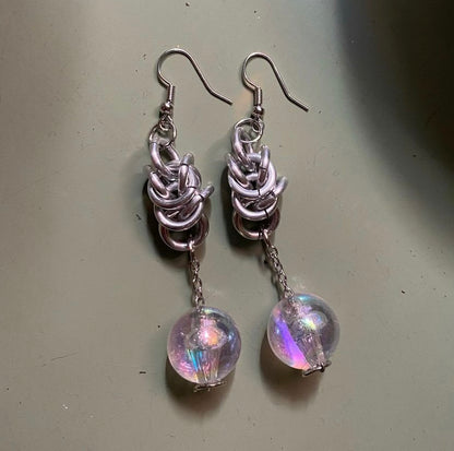 HOLOGRAPHIC BUBBLE DROP EARRINGS